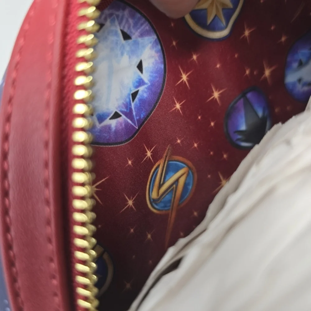 NWT Loungefly The Marvels Glow In The‎ Dark Mini Backpack Disney Marvel Studios.